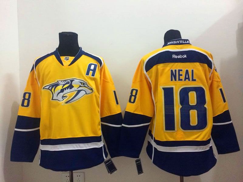 Nashville Predators #18 Neal Yellow Jerseys
