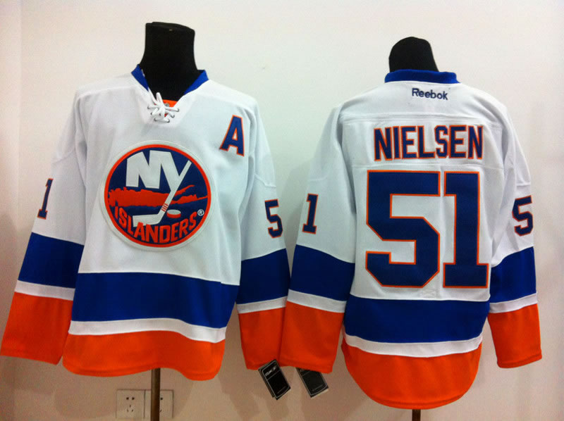 New York Islanders #51 Frans Nielsen White Jerseys