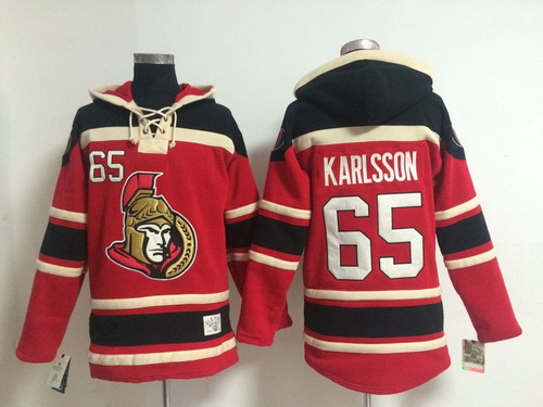 Ottawa Senators #65 Erik Karlsson Red Hoodie