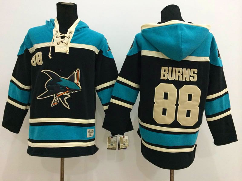 San Jose Sharks #88 Brent Burns Black Hoodie