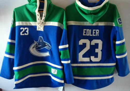 Vancouver Canucks #23 Alexander Edler Blue Hoody
