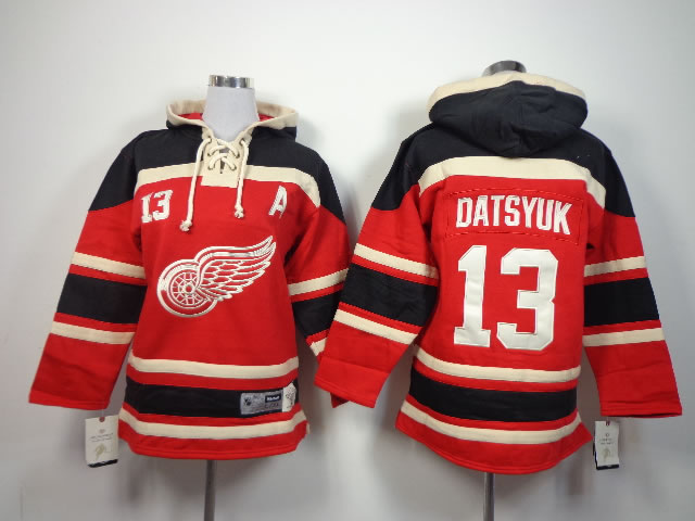 Youth Detroit Red Wings #13 Pavel Datsyuk Red Hoodie