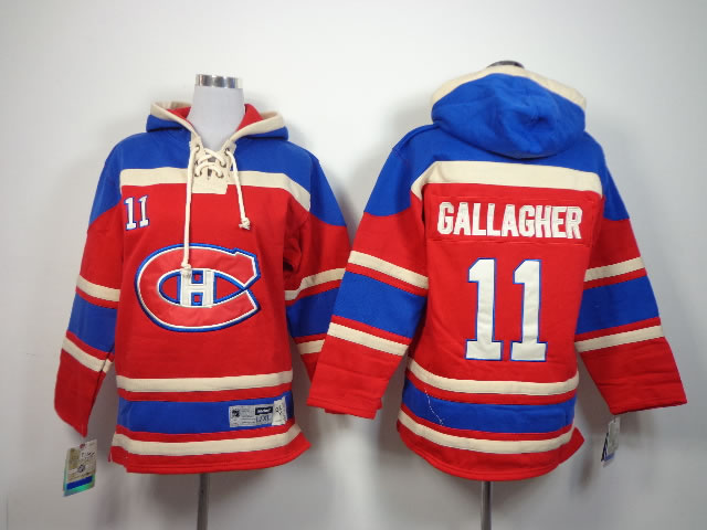 Youth Montreal Canadiens #11 Brendan Gallagher Red Hoodie