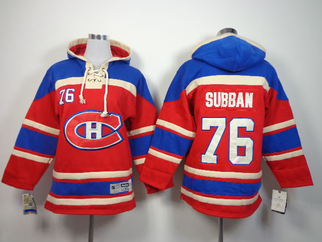 Youth Montreal Canadiens #76 P.K. Subban Red Hoodie