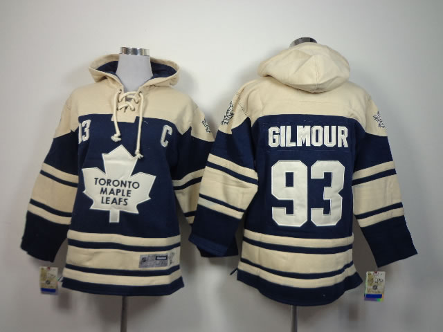 Youth Toronto Maple Leafs #93 Doug Gilmour Navy Blue Hoodie