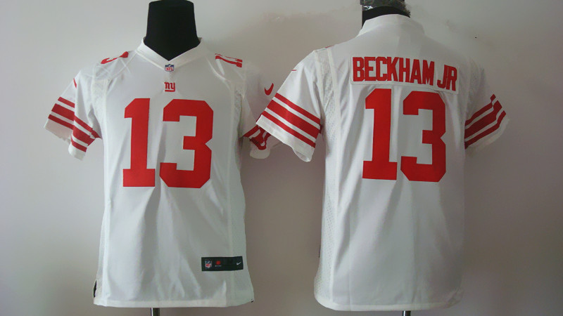Youth Nike New York Giants #13 Odell Beckham Jr White Game Jerseys
