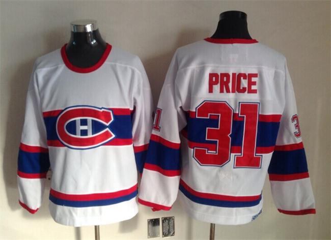 Montreal Canadiens #31 Carey Price White Throwback CCM Jerseys
