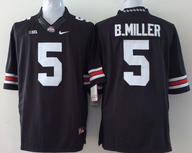 Ohio State Buckeyes #5 Baxton Miller 2014 Black Limited Jerseys
