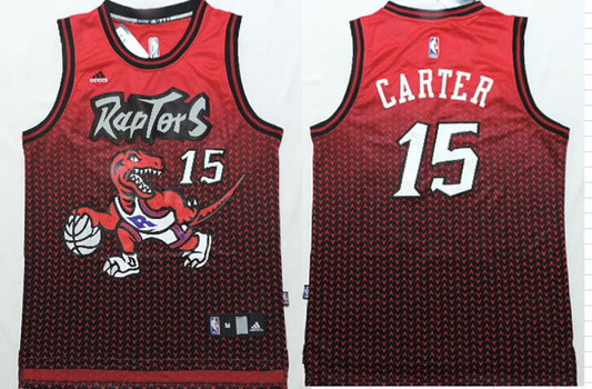 Toronto Raptors #15 Vince Carter Red-Black Resonate Fashion Jerseys