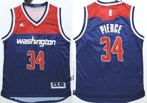 Washington Wizards #34 Paul Pierce Revolution 30 Swingman New Navy Blue Jerseys