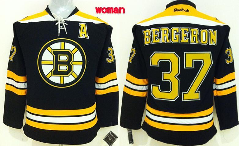 Womens Boston Bruins #37 Patrice Bergeron Black Jerseys