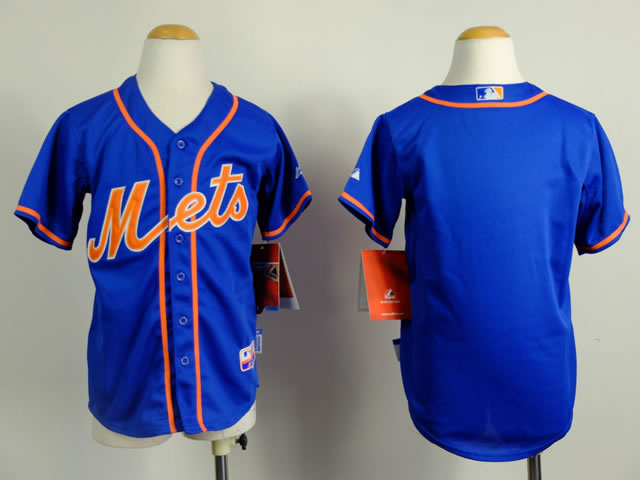 Youth New York Mets Blank Blue Jerseys