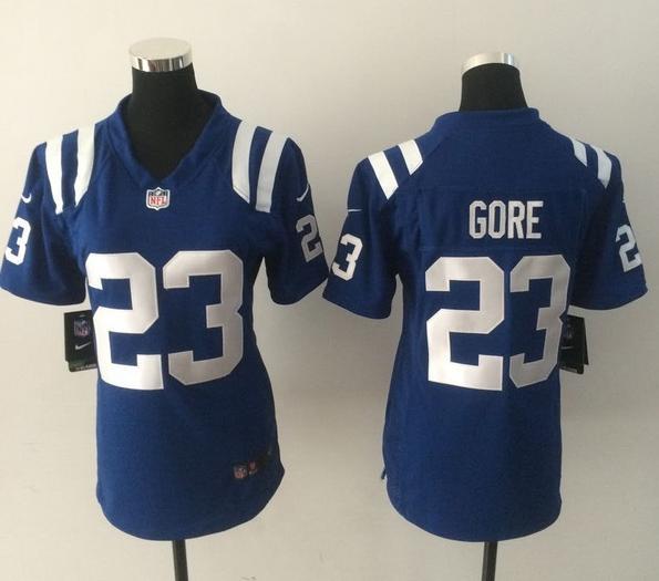 Womens Nike Indianapolis Colts #23 Gore Blue Game Jerseys