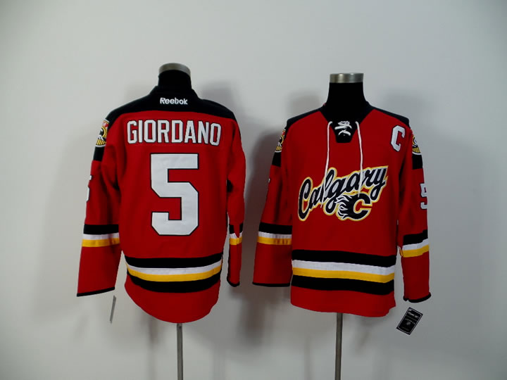 Calgary Flames #5 Mark Giordano 2015 Red Jerseys
