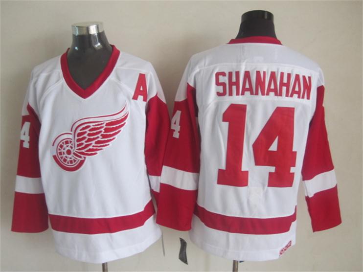 Detroit Red Wings #14 Brendan Shanahan White Throwback CCM Jerseys
