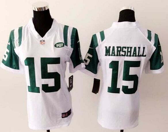 Womens Nike New York Jets #15 Marshall White Game Jerseys