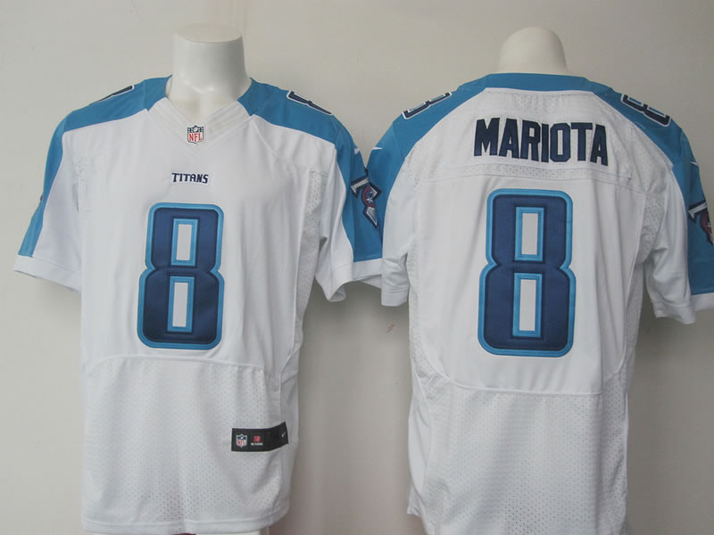 Nike Tennessee Titans #8 Marcus Mariota White Elite Jerseys