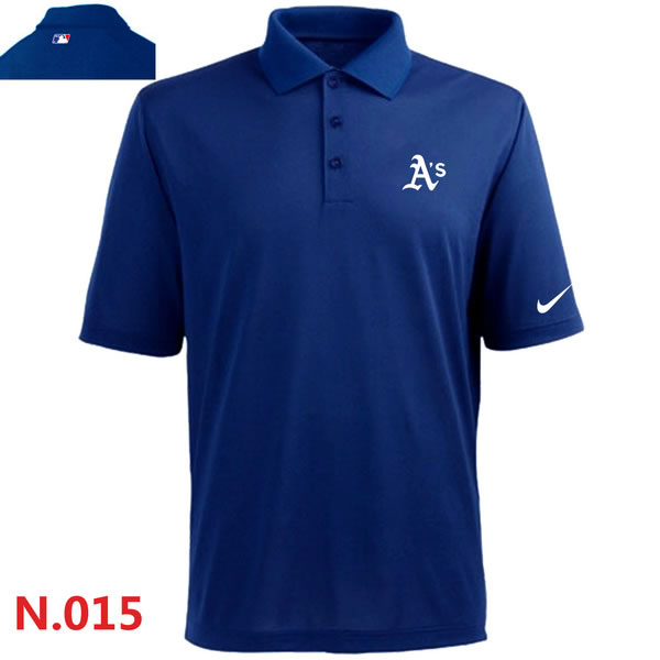 Nike Oakland Athletics 2014 Players Performance Polo Shirt-Blue