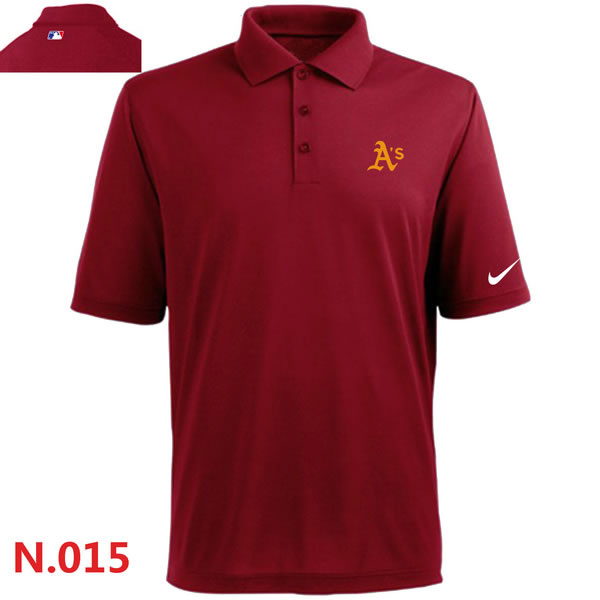 Nike Oakland Athletics 2014 Players Performance Polo Shirt-Red3