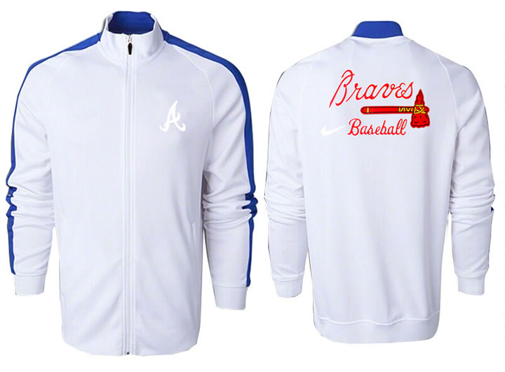 MLB Atlanta Braves Team Logo 2015 Men Baseball Jacket (3)