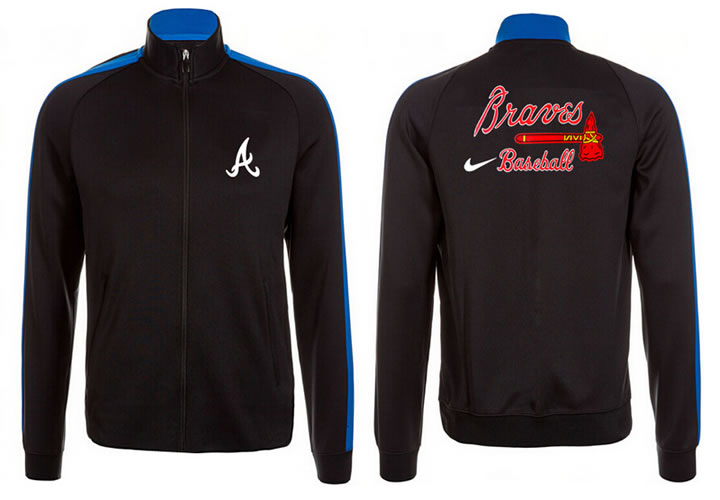 MLB Atlanta Braves Team Logo 2015 Men Baseball Jacket (5)