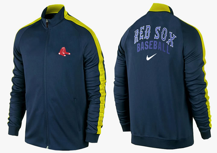 MLB Boston Red Sox Team Logo 2015 Men Baseball Jacket (15)