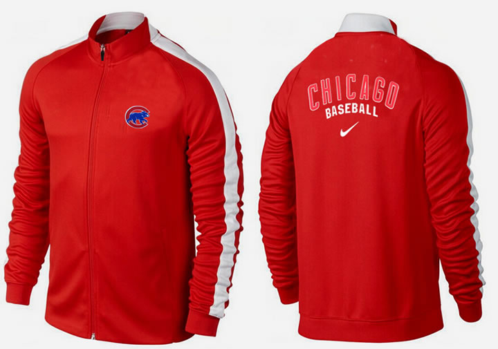 MLB Chicago Cubs Team Logo 2015 Men Baseball Jacket (11)
