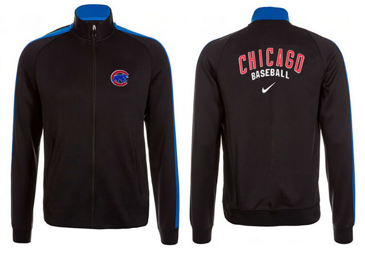 MLB Chicago Cubs Team Logo 2015 Men Baseball Jacket (5)