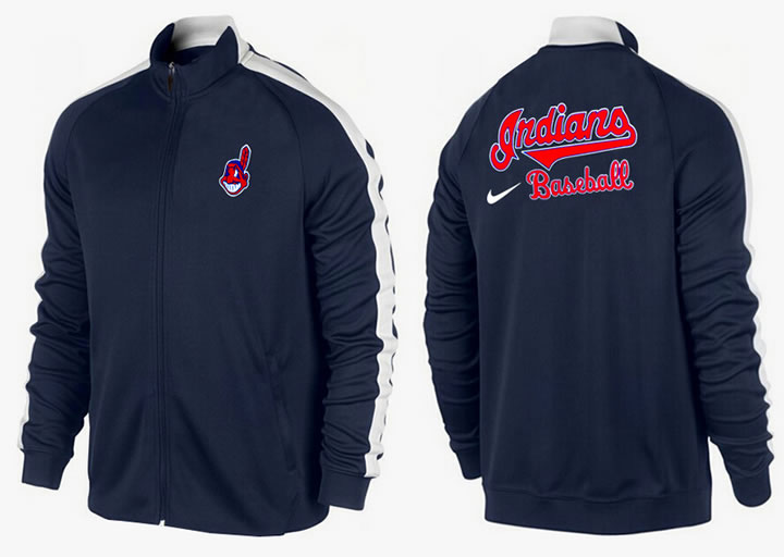 MLB Cleveland Indians Team Logo 2015 Men Baseball Jacket (13)