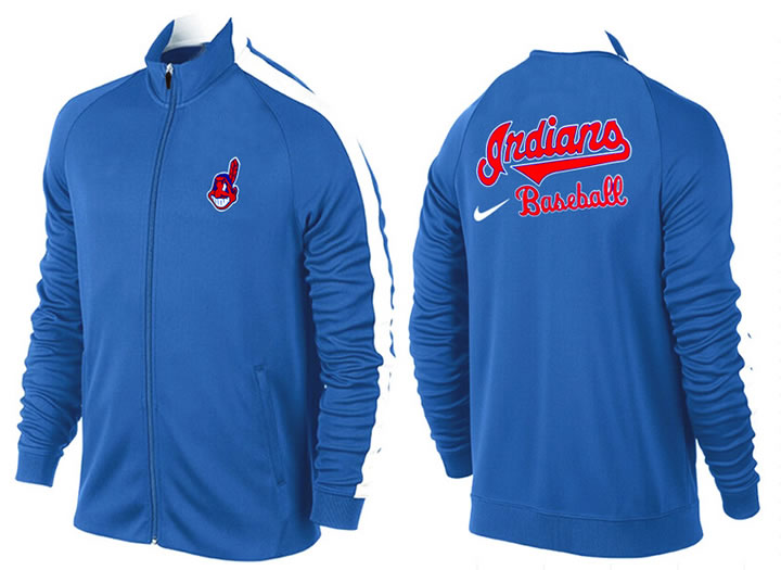 MLB Cleveland Indians Team Logo 2015 Men Baseball Jacket (16)