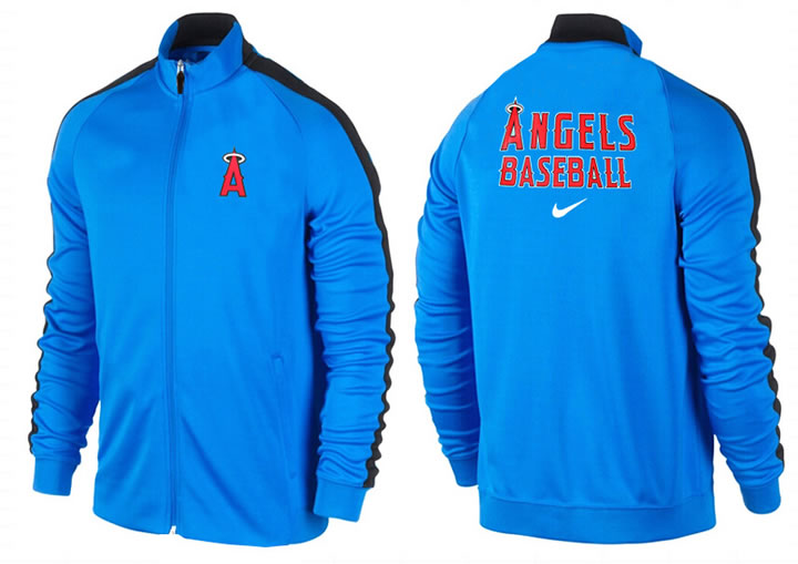 MLB Los Angeles Angels of Anaheim Team Logo 2015 Men Baseball Jacket (8)