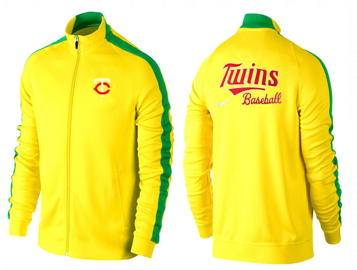 MLB Minnesota Twins Team Logo 2015 Men Baseball Jacket (4)