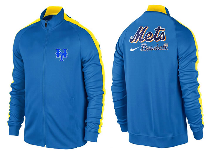 MLB New York Mets Team Logo 2015 Men Baseball Jacket (17)