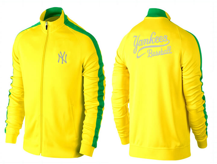 MLB New York Yankees Team Logo 2015 Men Baseball Jacket (4)