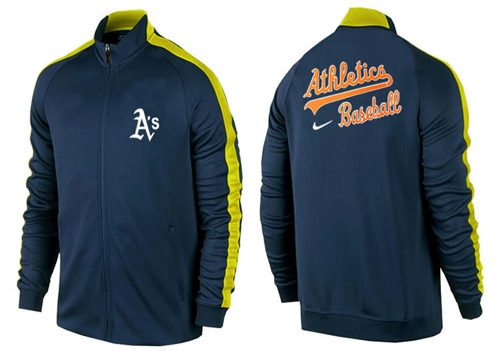MLB Oakland Athletics Team Logo 2015 Men Baseball Jacket (1)