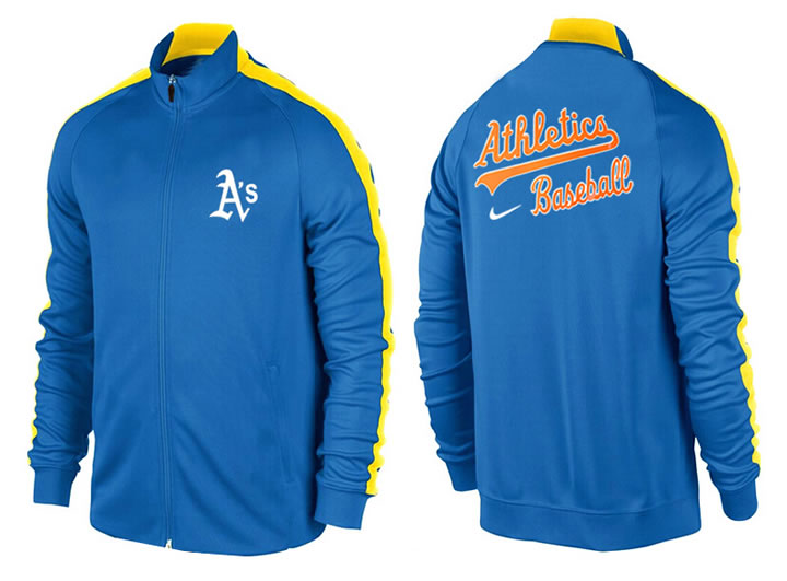 MLB Oakland Athletics Team Logo 2015 Men Baseball Jacket (17)