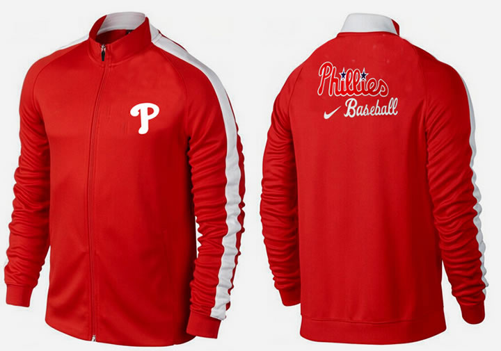 MLB Philadelphia Phillies Team Logo 2015 Men Baseball Jacket (11)