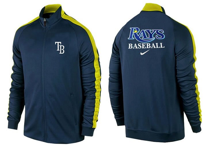 MLB Tampa Bay Rays Team Logo 2015 Men Baseball Jacket (1)