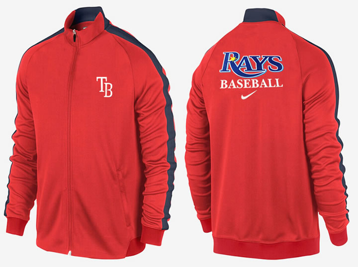 MLB Tampa Bay Rays Team Logo 2015 Men Baseball Jacket (12)