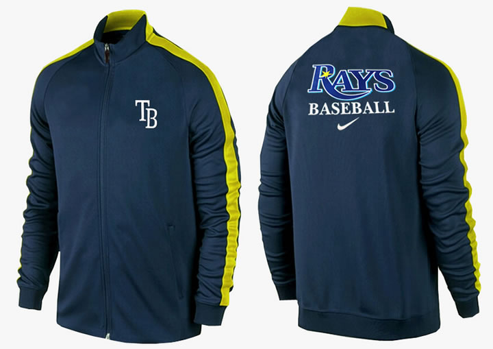 MLB Tampa Bay Rays Team Logo 2015 Men Baseball Jacket (15)