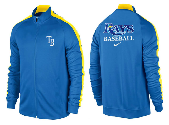 MLB Tampa Bay Rays Team Logo 2015 Men Baseball Jacket (17)