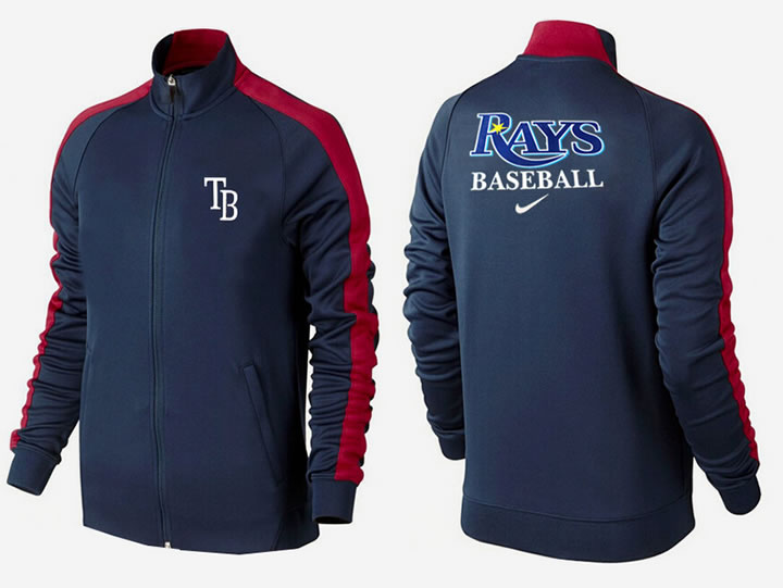 MLB Tampa Bay Rays Team Logo 2015 Men Baseball Jacket (19)