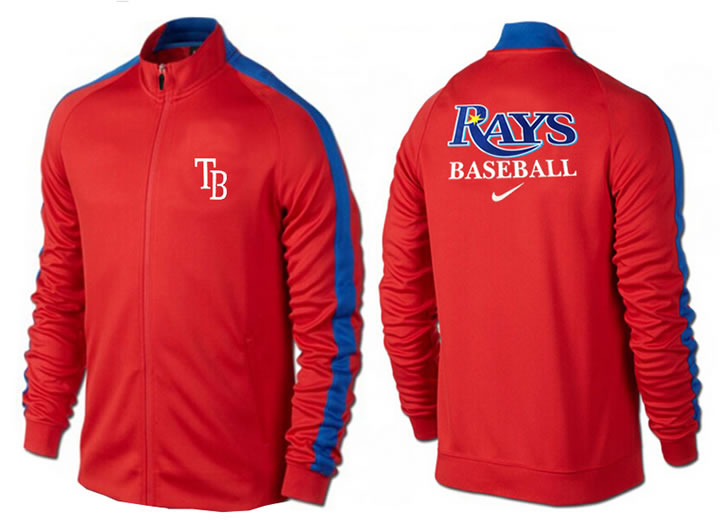 MLB Tampa Bay Rays Team Logo 2015 Men Baseball Jacket (7)
