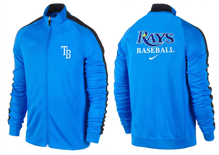 MLB Tampa Bay Rays Team Logo 2015 Men Baseball Jacket (8)
