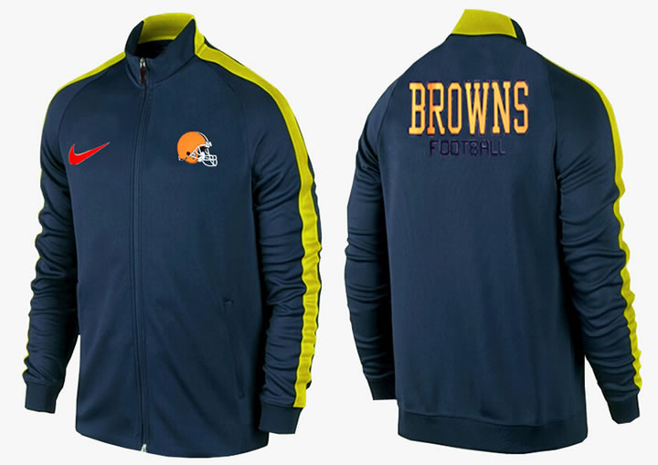 NFL Cleveland Browns Team Logo 2015 Men Football Jacket (34)