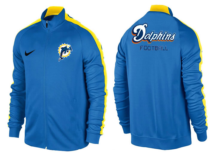 NFL Miami Dolphins Team Logo 2015 Men Football Jacket (36)