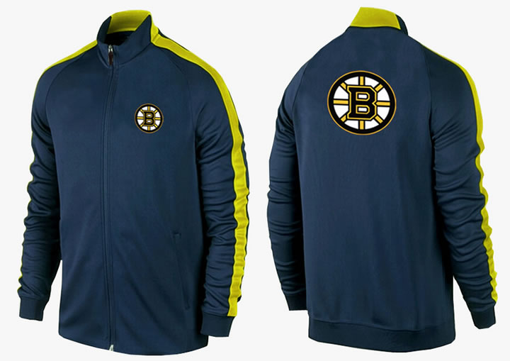 NHL Boston Bruins Team Logo 2015 Men Hockey Jacket (15)