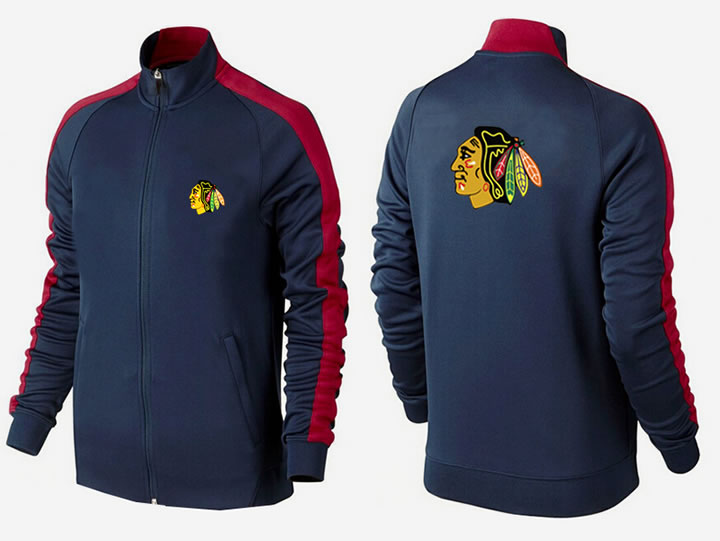 NHL Chicago Blackhawks Team Logo 2015 Men Hockey Jacket (19)