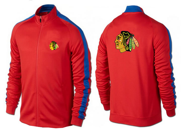 NHL Chicago Blackhawks Team Logo 2015 Men Hockey Jacket (7)