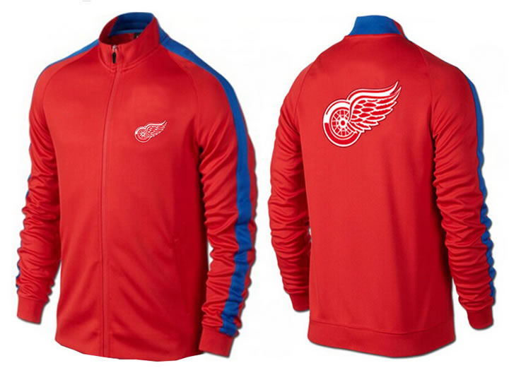 NHL Detroit Red Wings Team Logo 2015 Men Hockey Jacket (7)